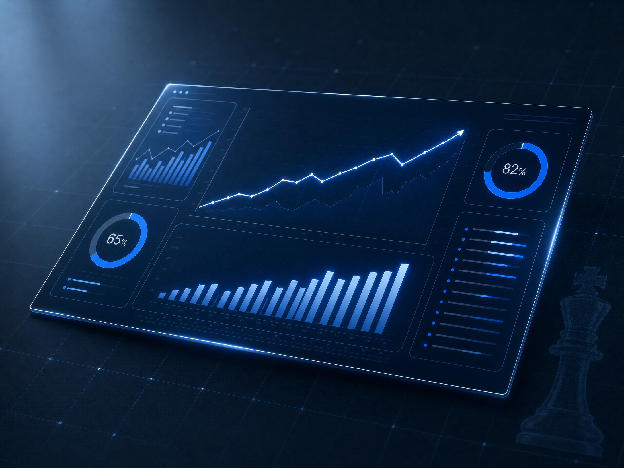 Corporate strategy and analytics dashboard — executive decision intelligence